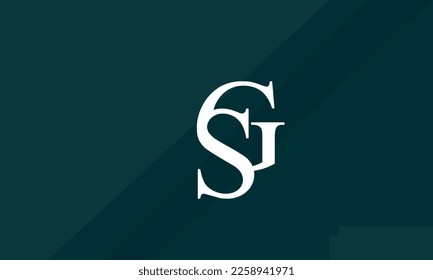 Alphabet letters Initials Monogram logo SG, GS, S and G