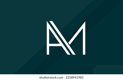 Alphabet letters Initials Monogram logo AM, MA, A and M