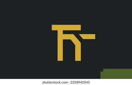 Alphabet letters Initial Monogram Logo FT, TF, F und T