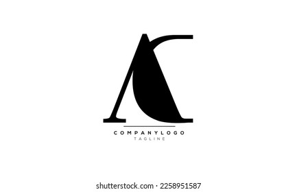 Letras alfabéticas Logo del monograma AC,AC INITIAL,letra AC