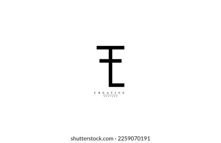 Alphabet letters Initials Monogram logo FE EF F E