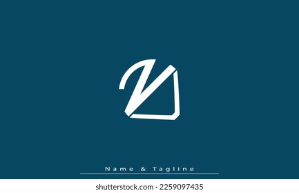 Alphabet letters Initial Monogram Logo ZV, VZ