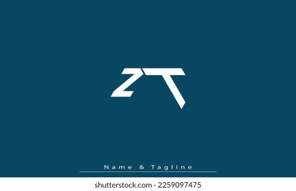 Alphabet letters Initials Monogram logo ZT , TZ