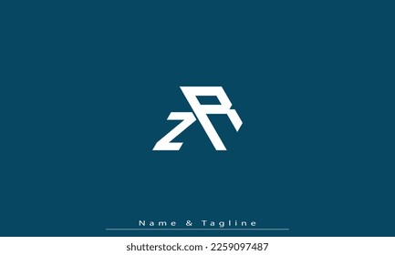 Alphabet letters Initial Monogram Logo ZR, RZ