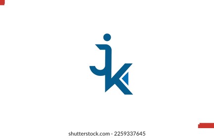Alphabet letters Initials Monogram logo JK, KJ, J and K