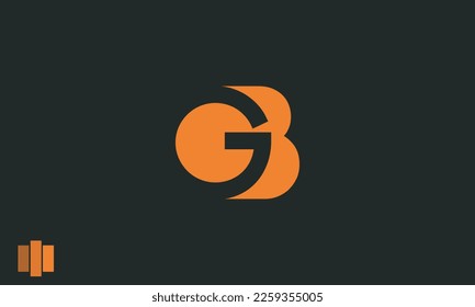 Letras alfabéticas Iniciales logotipo de monograma GB, BG, G y B