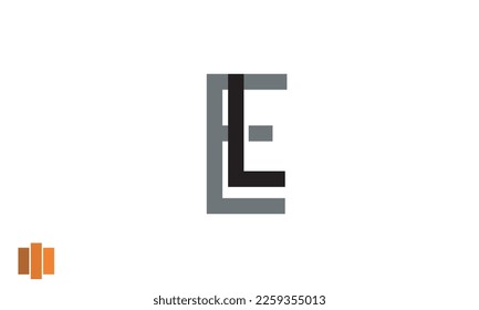 Alphabet letters Initials Monogram logo EL, LE, E and L
