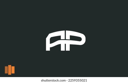 Alphabet letters Initials Monogram logo AP, PA, A and P