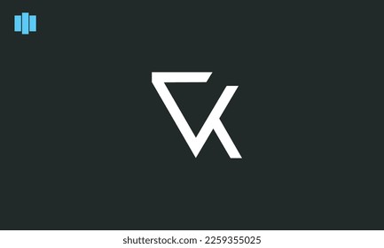 Alphabet letters Initials Monogram logo VK, KV, V and K