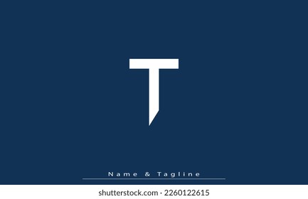 Letras alfabéticas Iniciales Monograma T 
