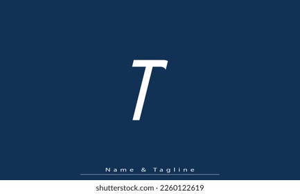 Alphabet letters Initial Monogram Logo T 