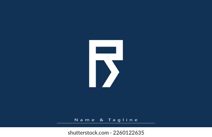 Letras alfabéticas Iniciales Monograma R 