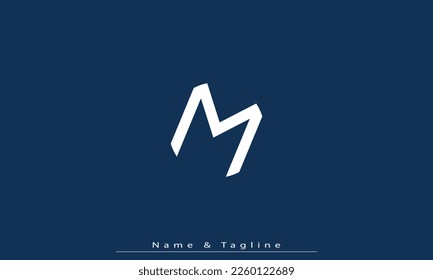 Letras alfabéticas Iniciales Monograma M 