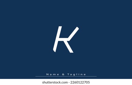 Letras alfabéticas Iniciales Monograma K