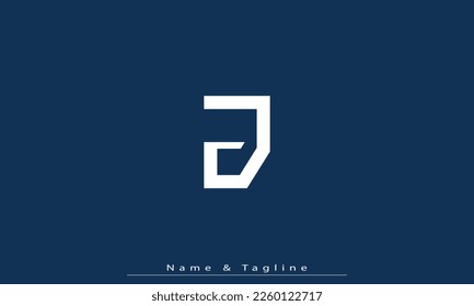 Letras alfabéticas Iniciales Monograma J 