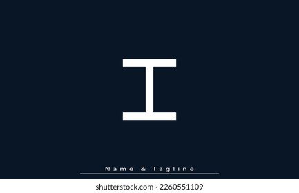 Alphabet letters Initials Monogram logo I 