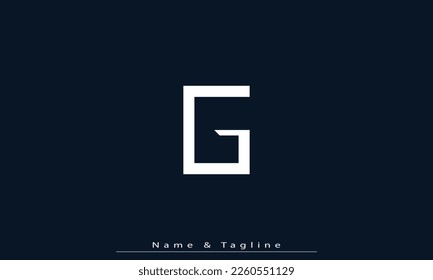 Letras alfabéticas Iniciales Monograma G 