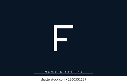 Letras alfabéticas Iniciales Monograma F 