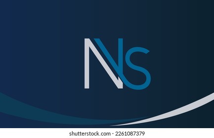 Alphabet letters Initials Monogram logo NS, SN, N and S