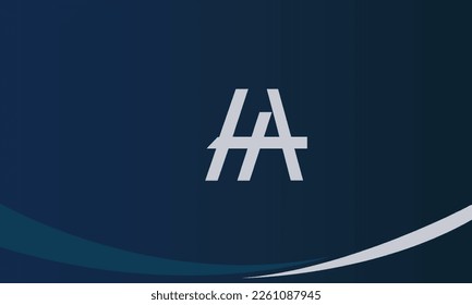 Alphabet letters Initial Monogram Logo HA, AH, H und A