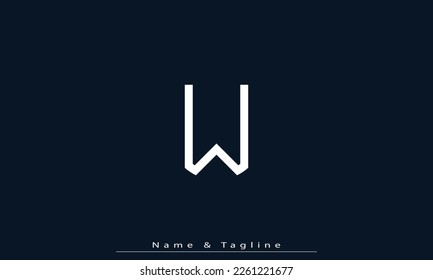 Alphabet letters Initial Monogram Logo W 