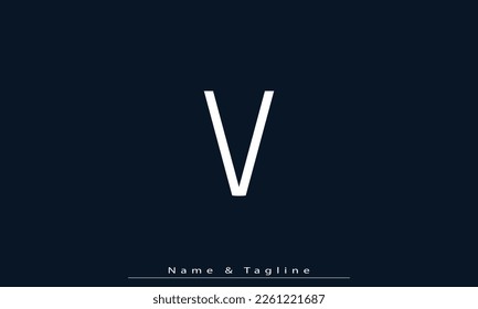 Letras alfabéticas Iniciales Monograma V 