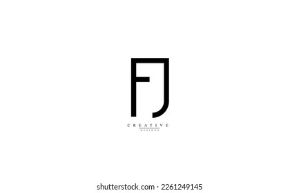Alphabet letters Initials Monogram logo FJ JF F J