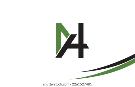 Letras alfabéticas Iniciales Logotipo de Monograma MH, HM, M y H
