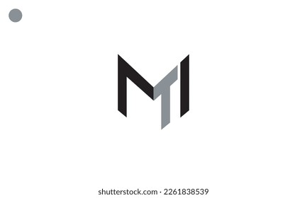 Letras alfabéticas Iniciales Logotipo Monograma MT, TM, M y T