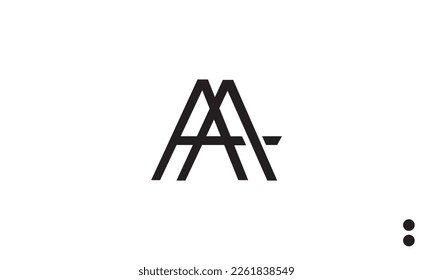 Alphabet letters Initials Monogram logo AA