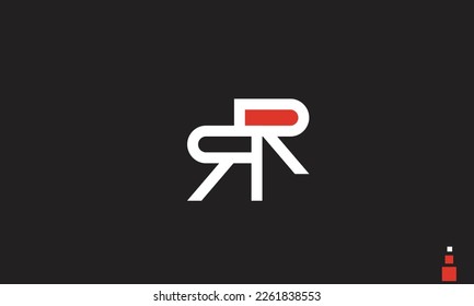 Letras alfabéticas Iniciales logotipo de monograma RR