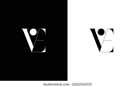 Alphabet letters Initials Monogram logo VE, VE INITIAL, VE letter
