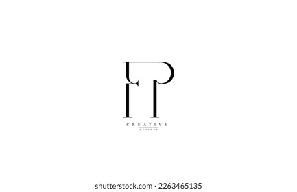 Alphabet letters Initials Monogram logo FP P