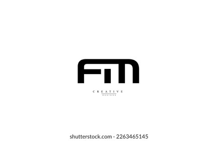Alphabet letters Initials Monogram logo FM MF F M