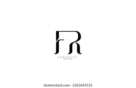 Alphabet letters Initials Monogram logo FR RF F R