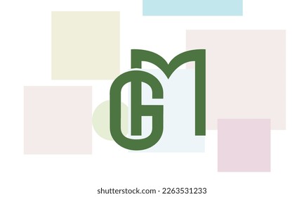 Alphabet letters Initials Monogram logo GM, MG, G and M