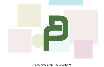 Alphabet letters Initials Monogram logo FD, DF, F and D