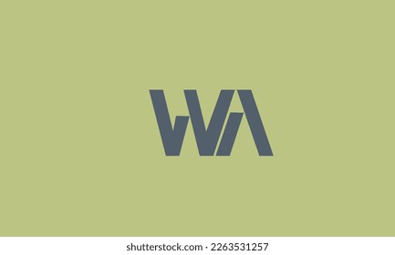 Alphabet letters Initials Monogram logo WA, AW, W and A