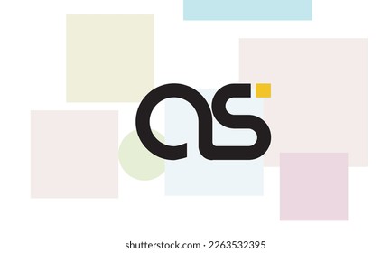 Alphabet letters Initials Monogram logo AS, SA, A and S