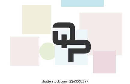 Alphabet letters Initials Monogram logo QP, PQ, Q and P