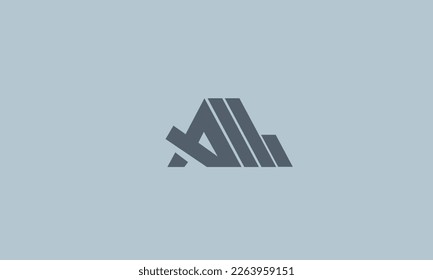 Alphabet letters Initials Monogram logo AL, LA, A and L