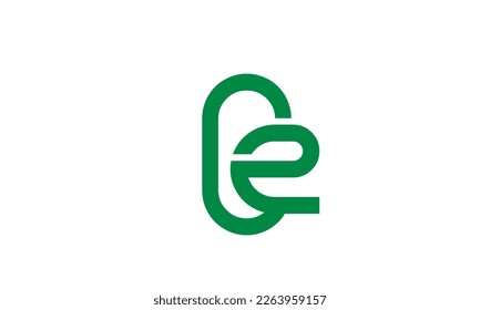 Alphabet letters Initial Monogram Logo CE, EC, C und E