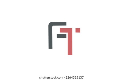 Alphabet letters Initial Monogram Logo FT, TF, F und T