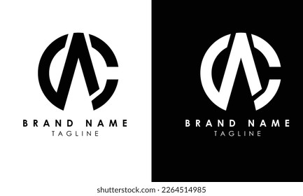 Alphabet letters Initial Monogram Logo AC, CA, A und C