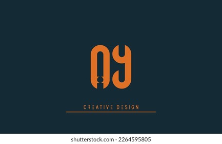 Alphabet letters Initials Monogram logo AY , YA