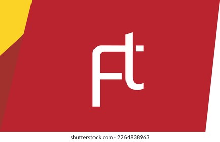Alphabet letters Initials Monogram logo FT, TF, F and T