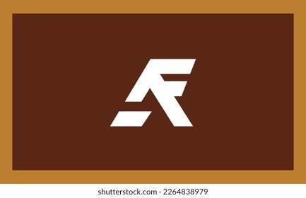 Letras alfabéticas Iniciales Logotipo de monograma AF, FA, A y F