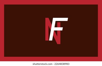 Alphabet letters Initials Monogram logo NF, FN, N and F