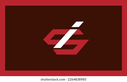 Alphabet letters Initials Monogram logo SI, IS, S and I