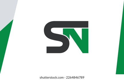 Alphabet letters Initials Monogram logo SN, NS, S and N